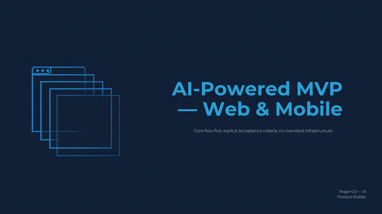 Portada: AI-Powered MVP — Web & Mobile